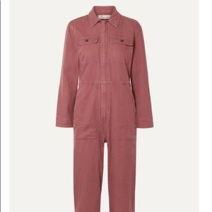 Madewell Holiday Denim Jumpsuit In Brick